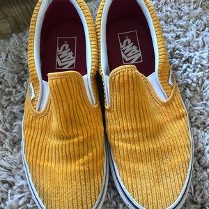 Yellow corduroy vans
